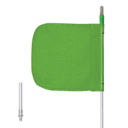 Checkers Safety FS10L-QD-G 12 x 11 in Plain Green General Purpose Non-Lighted Warning Whip - Each