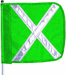 Checkers Safety FS10X-16-G 16 x 16 in Green General Purpose Non-Lighted Warning Whip - Each