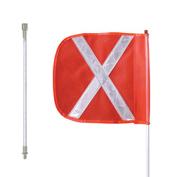 Checkers Safety FS10X-SPQD-O 12 x 11 in Orange General Purpose Non-Lighted Warning Whip - Each