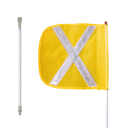 Checkers Safety FS10X-SPQD-Y 12 x 11 in Yellow General Purpose Non-Lighted Warning Whip - Each