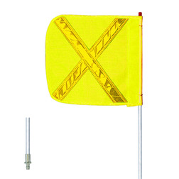 Checkers Safety FS10XY-QD-16-Y 16 x 16 in Yellow General Purpose Non-Lighted Warning Whip - Each