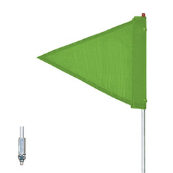 Checkers Safety FS5-T-G 9 in Plain Green General Purpose Non-Lighted Warning Whip - Each