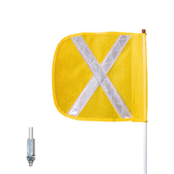 Checkers Safety FS6X-Y 12 x 11 in Yellow General Purpose Non-Lighted Warning Whip - Each