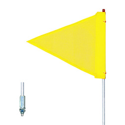 Checkers Safety FS8-T-Y 9 in Plain Yellow General Purpose Non-Lighted Warning Whip - Each