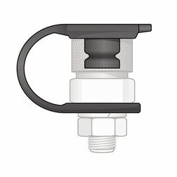 Checkers Safety FSQDCAP-B Rubber Quick-Disconnect Debris Cap - Each