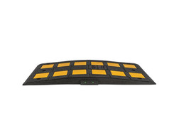Checkers Safety GNRS3500YB Black/Yellow Recycled Rubber Middle Speed Hump - Each