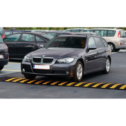 Checkers Safety GNRS3500YB Black/Yellow Recycled Rubber Middle Speed Hump - Each
