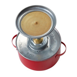 Justrite P701 Red 24 gauge Galvanized Steel Dasher Screen Safety Plunger Can - Each
