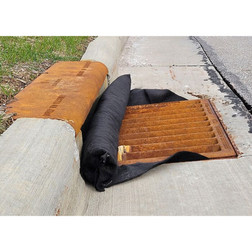 Eagle T8712 Black Non-Woven Geotextile Catch Basin Curb Inlet Insert - Each