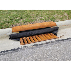 Eagle T8712 Black Non-Woven Geotextile Catch Basin Curb Inlet Insert - Each