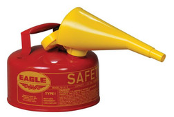 Justrite UI10FS 24 gauge Galvanized Steel Type I Flame Arrester Self Close Safety Can - Each