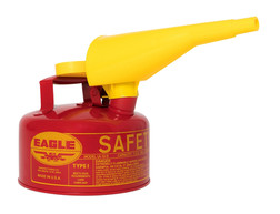 Justrite UI10FS 24 gauge Galvanized Steel Type I Flame Arrester Self Close Safety Can - Each