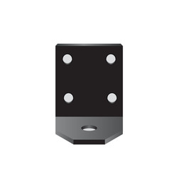 Checkers Safety VIAMOUNT 4.75 in 2.25 in L-Mounting Bracket - Each