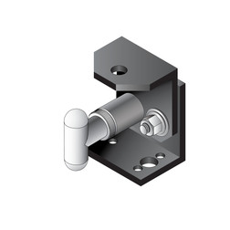 Checkers Safety VIAMOUNTF 5 in 2.5 in Quick-Release Fold Down L-Mounting Bracket - Each