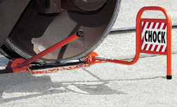 Aldon Whack 'Em Double Railroad Wheel Chock with Flag for Flush Rail (4011-35)