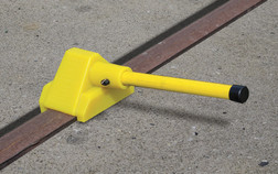 Aldon Spark-Proof Urethane Heavy Duty Single Wheel Chock, 4011-43 flush rail