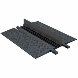 Justrite GD2X75-B/B Polyurethane 2 Channels Low-Profile Cable Protector - Each
