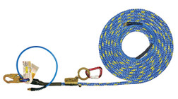 Super Anchor Safety 4064 X-Line Poly-Dace 310 lb 12 Strand Pneumatic Vertical Fall Protection Lifeline with Snap Hook - 1/Box