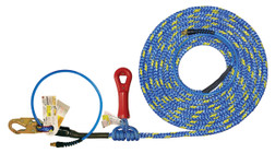 Super Anchor Safety 4065 X-Line Poly-Dace 310 lb 12 Strand Pneumatic Vertical Fall Protection Lifeline with Snap Hook - 1/Box