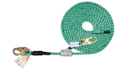Super Anchor Safety 4085 Maxima Co-Polymer 340 lb 3-Strand Vertical Fall Protection Lifeline with Snap Hook - 1/Box