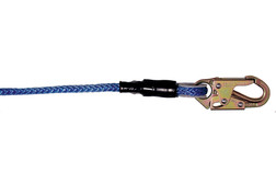 Super Anchor Safety 4108 Polyester 310 lb 12-Strand Class A Rope Lanyard with Snap Hook - Each