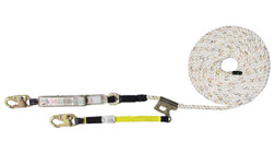 Super Anchor Safety 5502 Value Poly-Dace 340 lb 3-Strand Vertical Fall Arrester Lifeline with Snap Hook - 1/Box