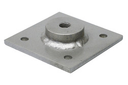 Super Anchor Safety 1028-DB6 Hot Dipped Galvanized Steel 4-Hole Base Plate - Each