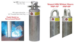Super Anchor Safety 1043-PG RPT 3 in Pass Through Top Field Weld Riser - Each