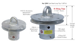 Super Anchor Safety 1044-4G RLT-4 3 in 4-Way Top Field Weld Riser - Each