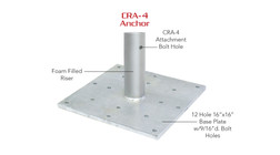 Super Anchor Safety 1044-4G RLT-4 3 in 4-Way Top Field Weld Riser - Each