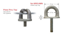 Super Anchor Safety 1091-X Specify Specify Customized Stud Bolt Pass-Thru Top - Each