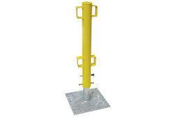 Super Anchor Safety 1092-3 3-Way Guardrail Stanchion with Hardware - Each