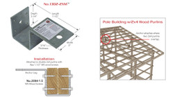 Super Anchor Safety 1302-PSK Hot Dipped Galvanized Steel 3/16 in Wood Purlin Anchor Kit - Each