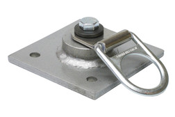 Super Anchor Safety 1303-G Hot Dipped Galvanized Steel Swivel-D Anchor with 4-Hole Base Plate - Each