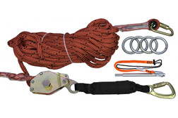 Super Anchor Safety 1325-100 Horizontal Fall Protection Lifeline Rope Kit - Each