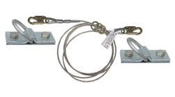 Super Anchor Safety 1335-10 3/8 in Galvanized Steel Fixed Length Horizontal Fall Protection Lifeline - Each