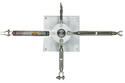 Super Anchor Safety 1400-4WG Hot Dipped Galvanized Steel 4-Way Top Fixture - Each