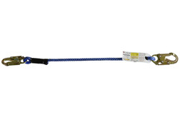 Super Anchor Safety 4108-X Polyester 310 lb 12-Strand Class A Rope Lanyard with Snap Hook