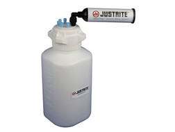 Justrite 12800 Top Handle High Density Polyethylene VaporTrap Carboy with Filter Kit - Each