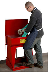 Justrite 27110 Steel Foot-Operated Self-Close Rinse Tank - Each