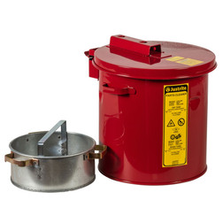 Justrite 27711 Steel Self Close Wash Tank with Basket - Each