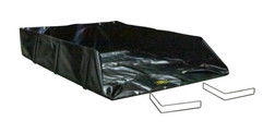 Justrite 28065 Black PVC Coated Fabric QuickBerm Spill Containment Berm with Angle Bracket - Each