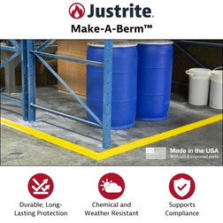 Justrite Make-A-Berm 28480 Rectangular Open Cell Urethane Vented Corner - 2/Box