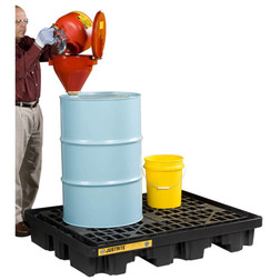 Justrite 28672 Black Polyethylene Low Line Pallet - Each