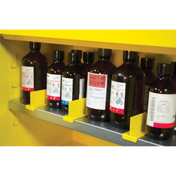 Justrite 29985 Yellow Steel Cabinet Shelf Divider - Each