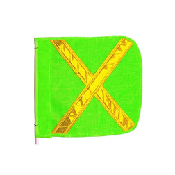 Justrite FS8025-G Bright Fluorescent Nylon Mesh Warning Whip Replacement Flag - Each