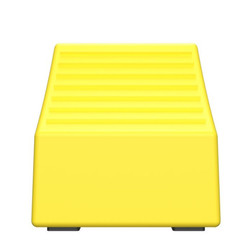 Justrite MC4011 High Density Polyethylene Yellow Heavy-Duty Ultra Class Mining Wheel Chock - Each
