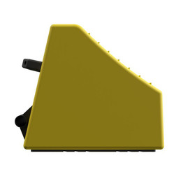 Justrite MC4011 High Density Polyethylene Yellow Heavy-Duty Ultra Class Mining Wheel Chock - Each