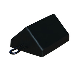 Justrite RC450 Black Rubber General Purpose Wheel Chock - Each