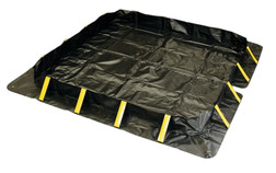 Justrite T8421 Black XR5 Coated Fabric Talon Spill Containment Berm - Each